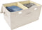 vidaXL - Opbergboxen - 2 - st - 50x30x25 - cm - stof - crèmekleurig
