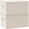 vidaXL - Opbergboxen - 2 - st - 50x30x25 - cm - stof - crèmekleurig