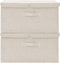 vidaXL - Opbergboxen - 2 - st - 50x30x25 - cm - stof - crèmekleurig