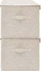 vidaXL - Opbergboxen - 2 - st - 50x30x25 - cm - stof - crèmekleurig