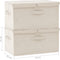 vidaXL - Opbergboxen - 2 - st - 50x30x25 - cm - stof - crèmekleurig