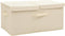 vidaXL - Opbergboxen - 2 - st - 50x30x25 - cm - stof - crèmekleurig