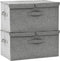 vidaXL - Opbergboxen - 2 - st - 50x30x25 - cm - stof - grijs