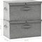 vidaXL - Opbergboxen - 2 - st - 50x30x25 - cm - stof - grijs