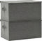 vidaXL - Opbergboxen - 2 - st - 50x30x25 - cm - stof - antracietkleurig