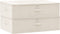 vidaXL - Opbergboxen - 2 - st - 70x40x18 - cm - stof - crèmekleurig