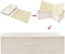 vidaXL - Opbergboxen - 2 - st - 70x40x18 - cm - stof - crèmekleurig