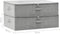 vidaXL - Opbergboxen - 2 - st - 70x40x18 - cm - stof - grijs