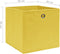 vidaXL - Opbergboxen - 4 - st - 28x28x28 - cm - nonwoven - stof - geel
