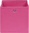 vidaXL - Opbergboxen - 4 - st - 28x28x28 - cm - nonwoven - stof - roze