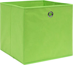 vidaXL - Opbergboxen - 4 - st - 28x28x28 - cm - nonwoven - stof - groen