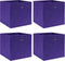 vidaXL - Opbergboxen - 4 - st - 28x28x28 - cm - nonwoven - stof - paars