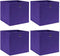 vidaXL - Opbergboxen - 4 - st - 28x28x28 - cm - nonwoven - stof - blauw