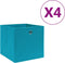 vidaXL - Opbergboxen - 4 - st - 28x28x28 - cm - nonwoven - stof - paars