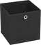 vidaXL - Opbergboxen - 4 - st - 28x28x28 - cm - nonwoven - stof - zwart