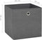 vidaXL - Opbergboxen - 4 - st - 28x28x28 - cm - nonwoven - stof - grijs
