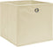 vidaXL - Opbergboxen - 4 - st - 28x28x28 - cm - nonwoven - stof - crèmekleurig