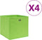 vidaXL - Opbergboxen - 4 - st - 28x28x28 - cm - nonwoven - stof - groen