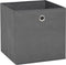 vidaXL - Opbergboxen - 4 - st - 28x28x28 - cm - nonwoven - stof - grijs
