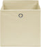 vidaXL - Opbergboxen - 4 - st - 28x28x28 - cm - nonwoven - stof - crèmekleurig