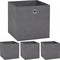 vidaXL - Opbergboxen - 4 - st - 32x32x32 - cm - nonwoven - stof - grijs