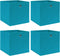 vidaXL - Opbergboxen - 4 - st - 32x32x32 - cm - stof - babyblauw
