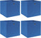 vidaXL Opbergboxen 4 st 32x32x32 cm stof blauw