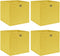vidaXL - Opbergboxen - 4 - st - 32x32x32 - cm - stof - geel