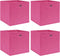 vidaXL - Opbergboxen - 4 - st - 32x32x32 - cm - stof - roze