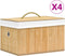 vidaXL - Opbergboxen - 4 - st - bamboe