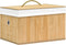 vidaXL - Opbergboxen - 4 - st - bamboe