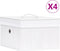 vidaXL - Opbergboxen - 4 - st - bamboe - wit
