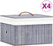 vidaXL - Opbergboxen - 4 - st - bamboe - wit