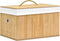 vidaXL - Opbergboxen - 4 - st - bamboe - wit