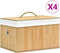vidaXL - Opbergboxen - 4 - st - bamboe - zwart