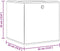vidaXL - Opbergboxen - 4 - st - inklapbaar - 32x32x32 - cm - ongeweven - stof - blauw
