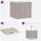 vidaXL - Opbergboxen - 4 - st - inklapbaar - 32x32x32 - cm - ongeweven - stof - bruin