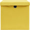 vidaXL - Opbergboxen - met - deksel - 10 - st - 28x28x28 - cm - geel