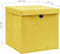 vidaXL - Opbergboxen - met - deksel - 10 - st - 28x28x28 - cm - geel