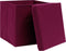 vidaXL - Opbergboxen - met - deksel - 10 - st - 28x28x28 - cm - donkerrood