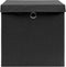 vidaXL - Opbergboxen - met - deksel - 10 - st - 28x28x28 - cm - zwart