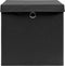 vidaXL - Opbergboxen - met - deksel - 10 - st - 28x28x28 - cm - zwart