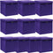 vidaXL - Opbergboxen - met - deksel - 10 - st - 32x32x32 - cm - stof - paars