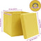 vidaXL - Opbergboxen - met - deksel - 10 - st - 32x32x32 - cm - stof - geel