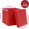 vidaXL - Opbergboxen - met - deksel - 10 - st - 32x32x32 - cm - stof - wit