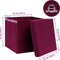 vidaXL - Opbergboxen - met - deksel - 10 - st - 32x32x32 - cm - stof - donkerrood