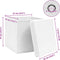 vidaXL - Opbergboxen - met - deksel - 10 - st - 32x32x32 - cm - stof - wit