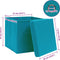 vidaXL - Opbergboxen - met - deksel - 10 - st - 32x32x32 - cm - stof - babyblauw