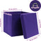 vidaXL - Opbergboxen - met - deksel - 10 - st - 32x32x32 - cm - stof - paars