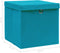 vidaXL - Opbergboxen - met - deksel - 10 - st - 32x32x32 - cm - stof - babyblauw